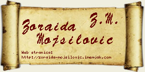 Zoraida Mojsilović vizit kartica